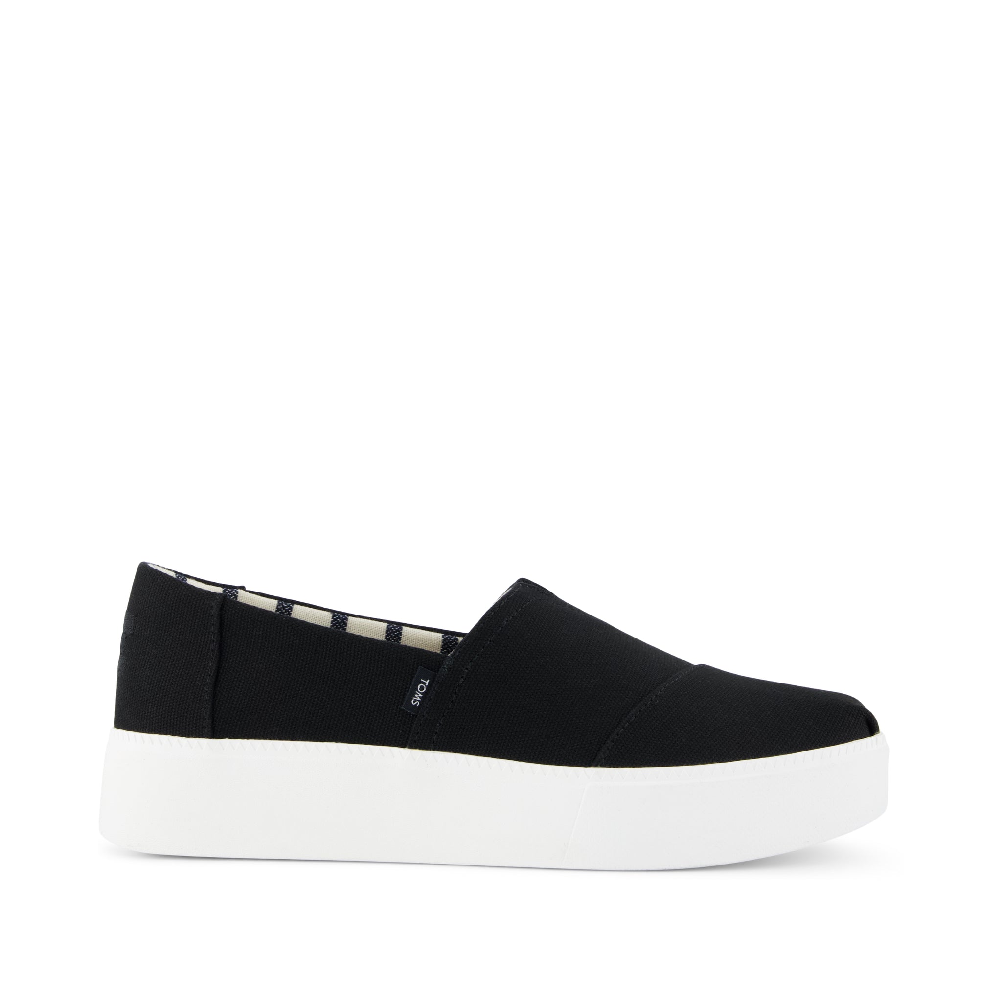 Womens Asher Platform Slip On Sneaker Black Canvas