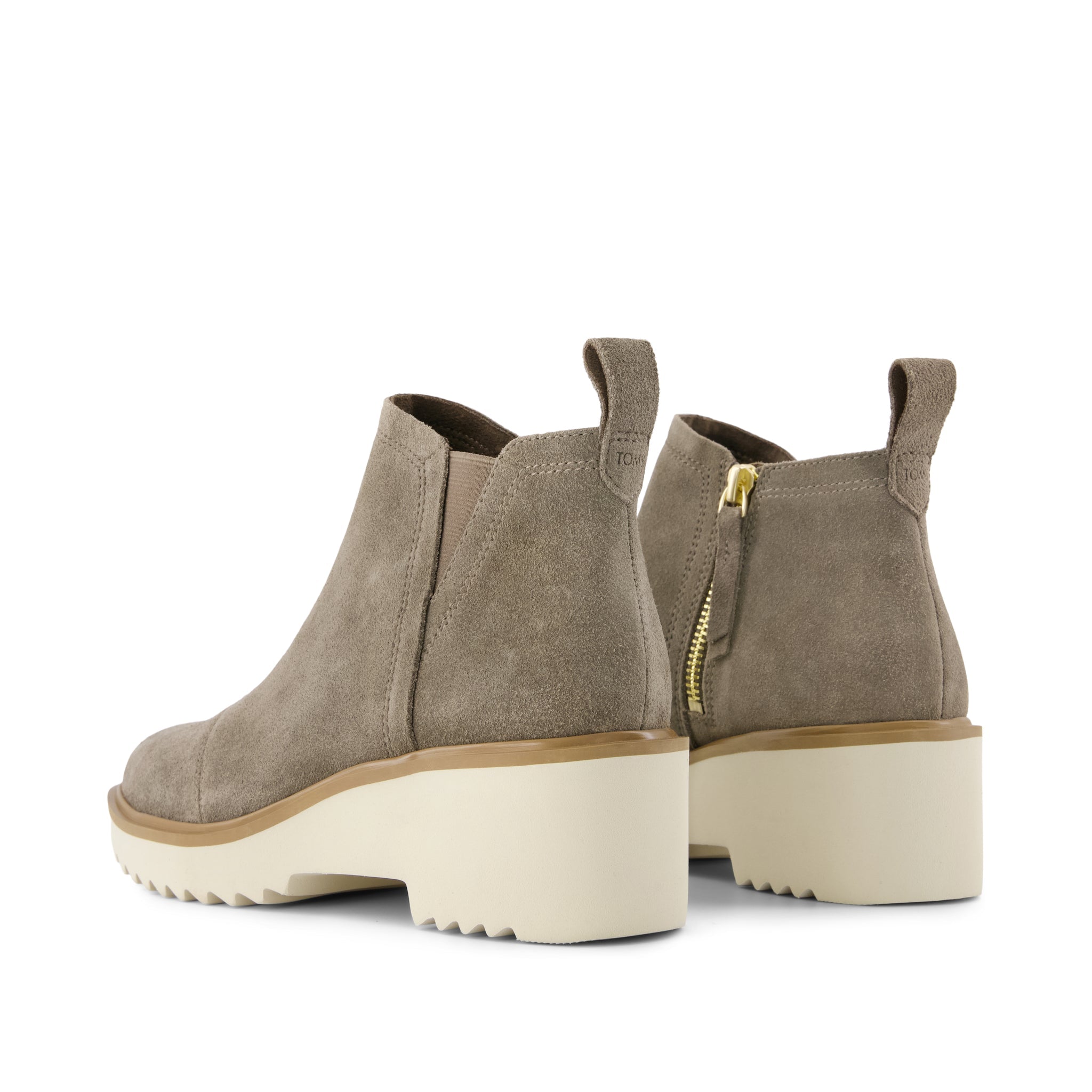 Womens Maude Wedge Boot Canteen Suede - Image 4