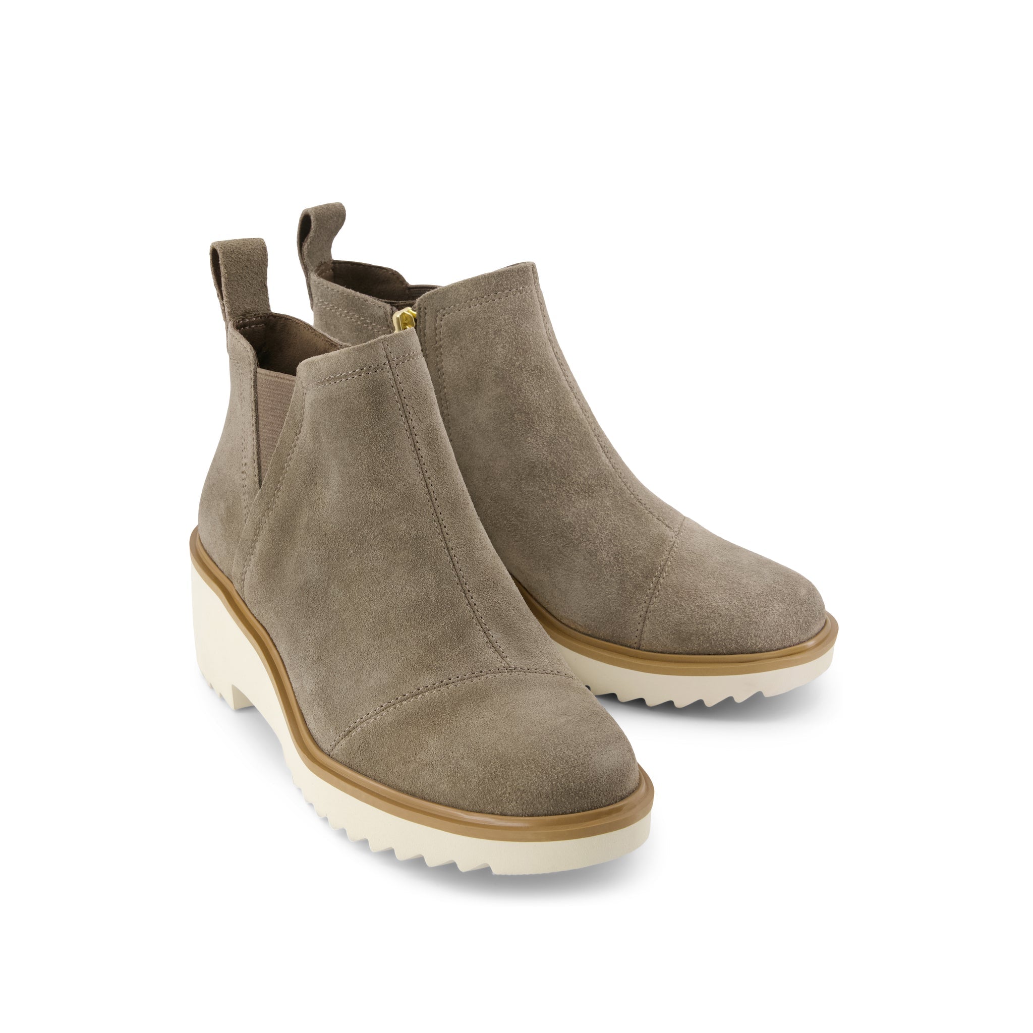 Womens Maude Wedge Boot Canteen Suede - Image 3