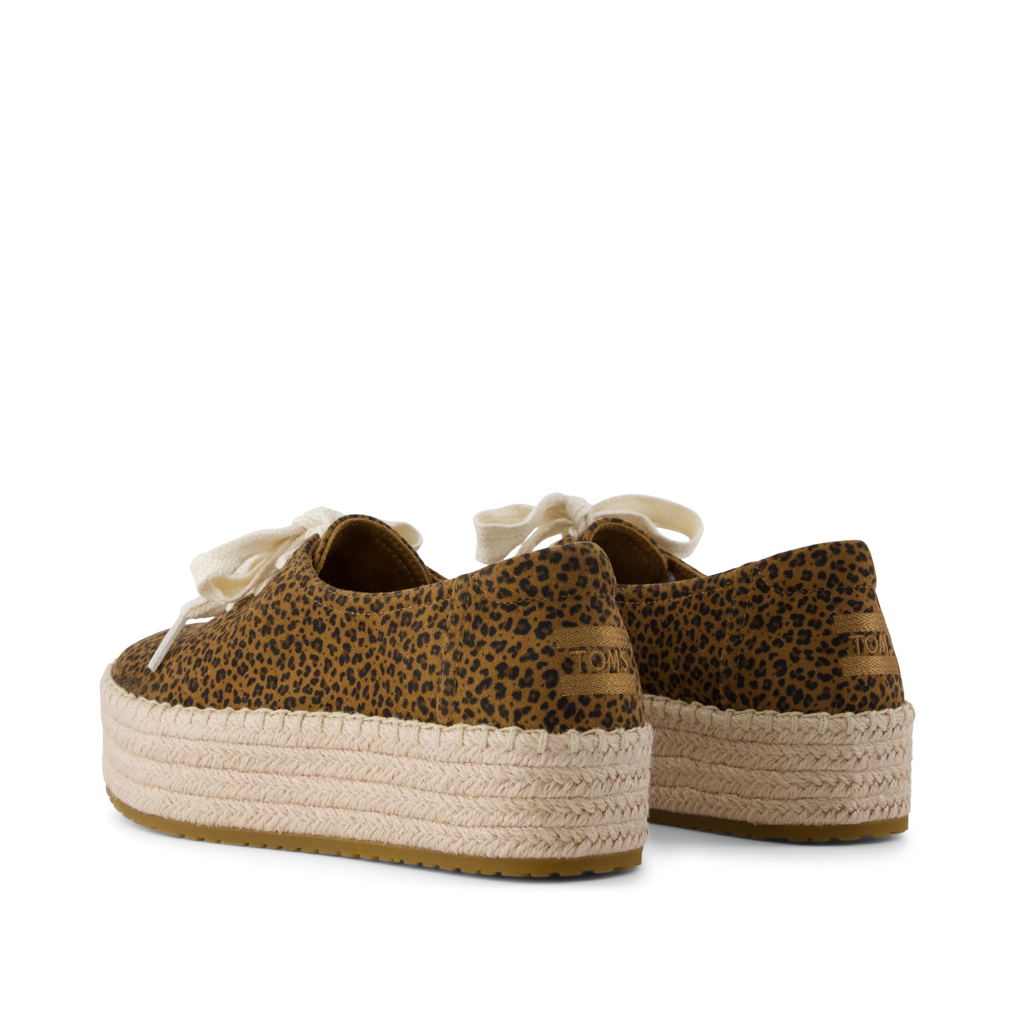 Womens Valencia Lace-Up Platform Espadrille Toffee Leopard Print - Image 4