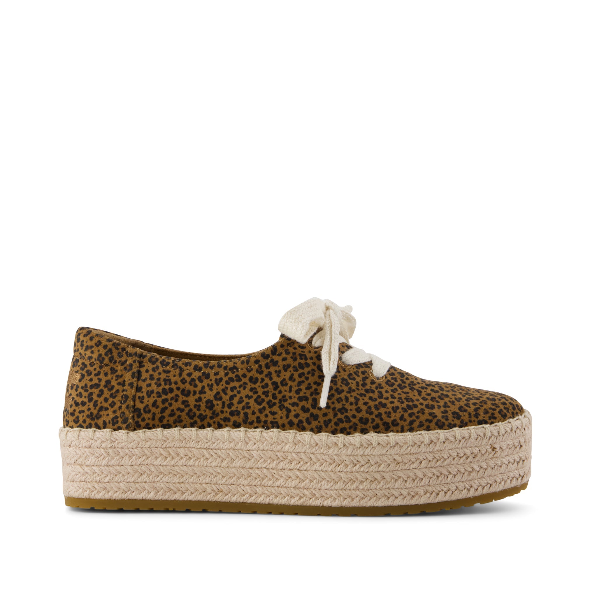 Womens Valencia Lace-Up Platform Espadrille Toffee Leopard Print