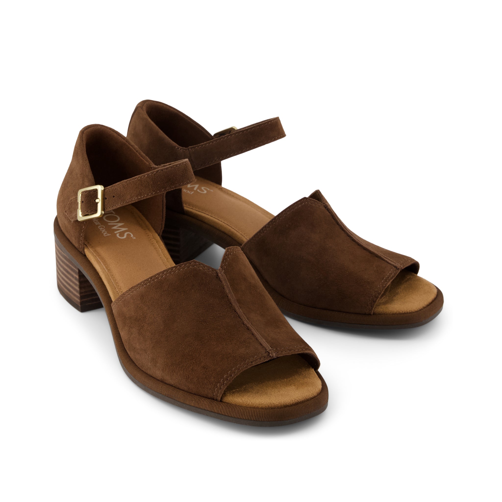 Womens Ines Heel Hot Cocoa Kid Suede - Image 3