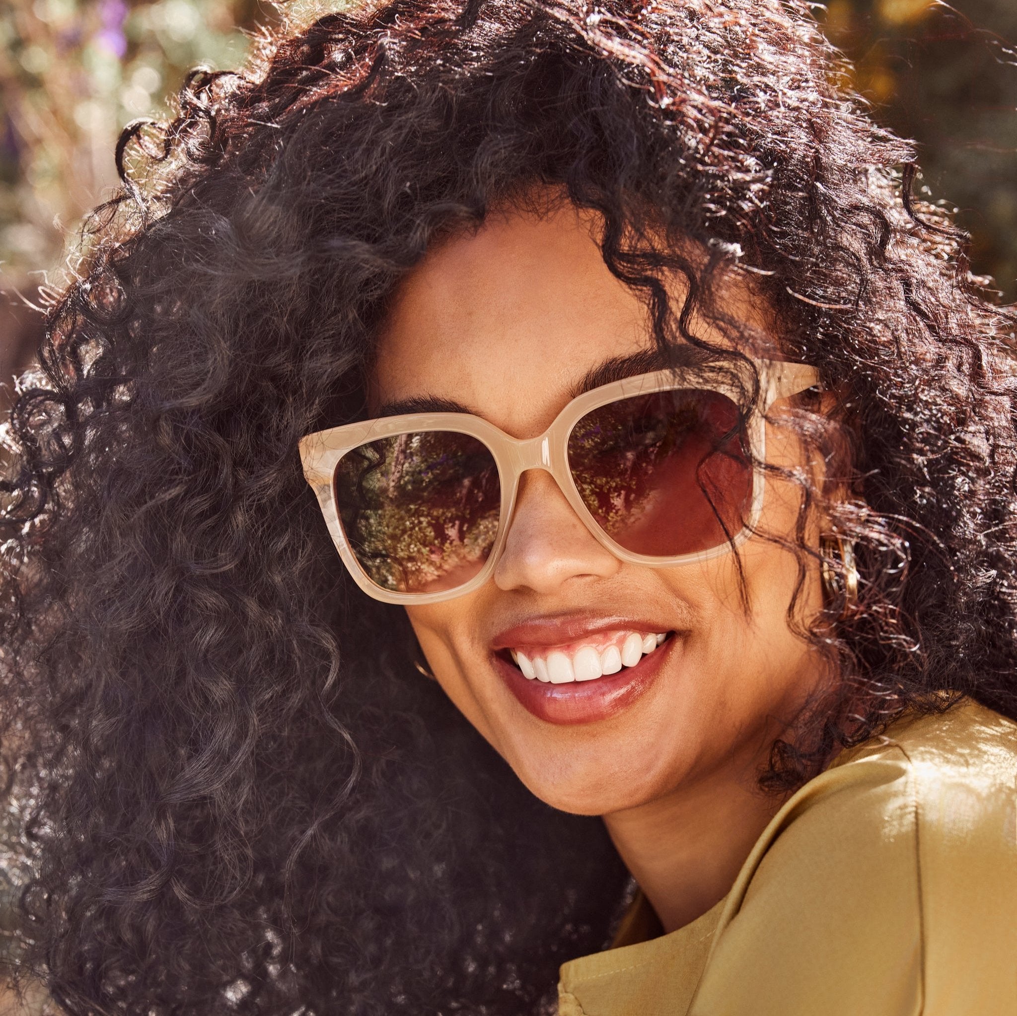 Natasha Oatmilk Latte Handcrafted Sunglasses - Image 2